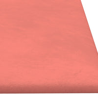 Pannelli Murali 12 pz Rosa 90x30 cm Velluto 3,24 m² 343922