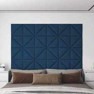 Pannelli Murali 12 pz Blu 30x30 cm in Velluto 0,54 m² 343946