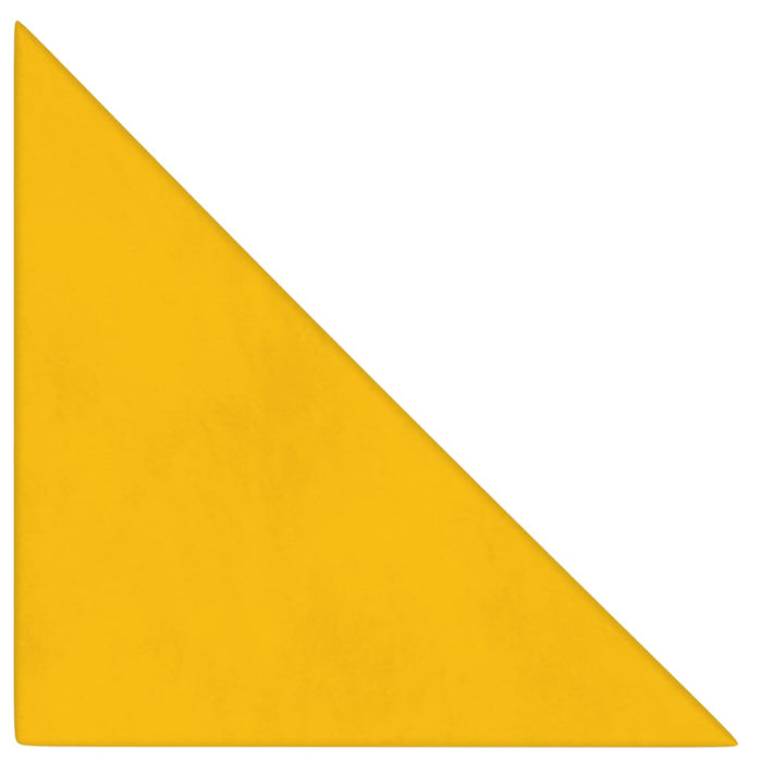Pannelli Murali 12 pz Gialli 30x30 cm Velluto 0,54 m² 343953