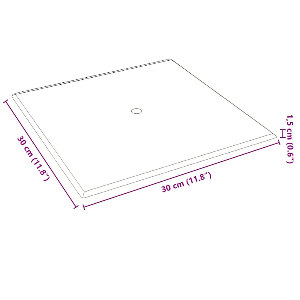 Pannelli Murali 12 pz Viola 30x30 cm in Tessuto 1,08 m²