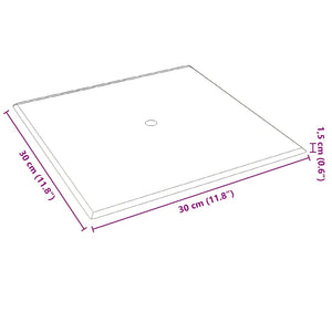 Pannelli Murali 12 pz Viola 30x30 cm in Tessuto 1,08 m²
