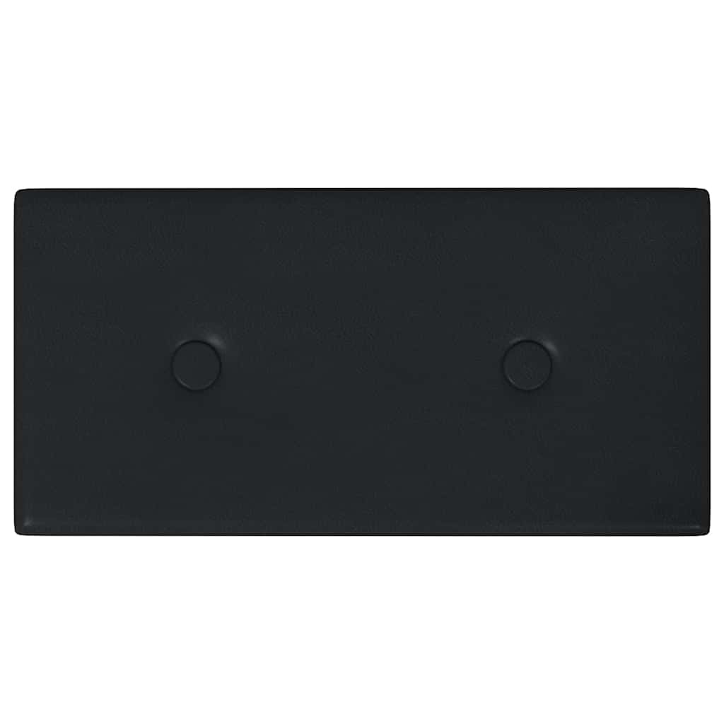 Pannelli Murali 12 pz Neri 30x15 cm in Similpelle 0,54 m² 343967