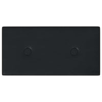 Pannelli Murali 12 pz Neri 30x15 cm in Similpelle 0,54 m² 343967