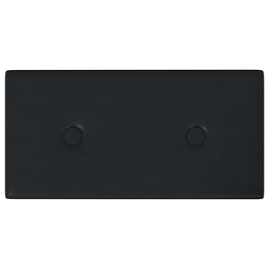 Pannelli Murali 12 pz Neri 30x15 cm in Similpelle 0,54 m² 343967
