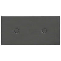 Pannelli Murali 12 pz Grigi 30x15 cm in Similpelle 0,54 mÂ²