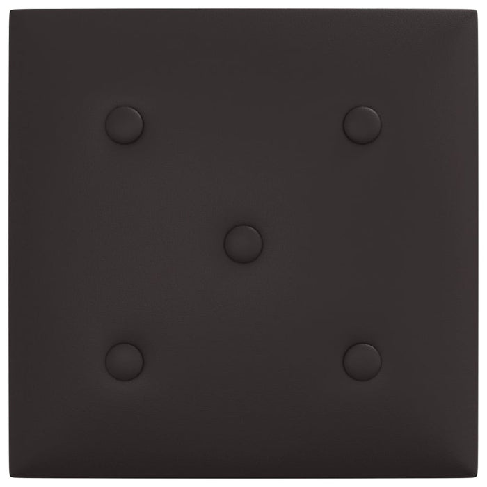 Pannelli Murali 12 pz Neri 30x30 cm Similpelle 1,08 m² 343974