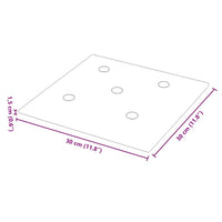Pannelli Murali 12 pz Neri 30x30 cm Similpelle 1,08 m² 343974