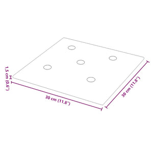 Pannelli Murali 12 pz Rossi 30x30 cm Similpelle 1,08 mÂ²