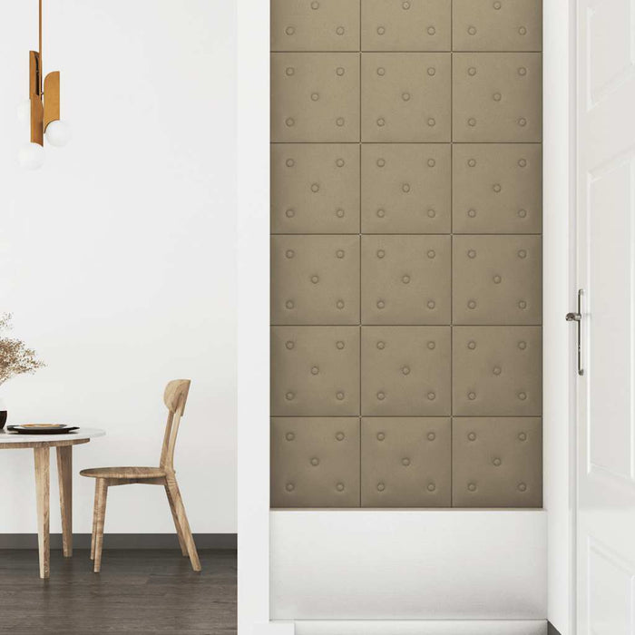 Pannelli Murali 12 pz Cappuccino 30x30 cm Similpelle 1,08 m² 343978