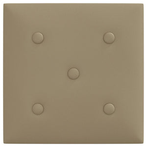 Pannelli Murali 12 pz Cappuccino 30x30 cm Similpelle 1,08 m² 343978