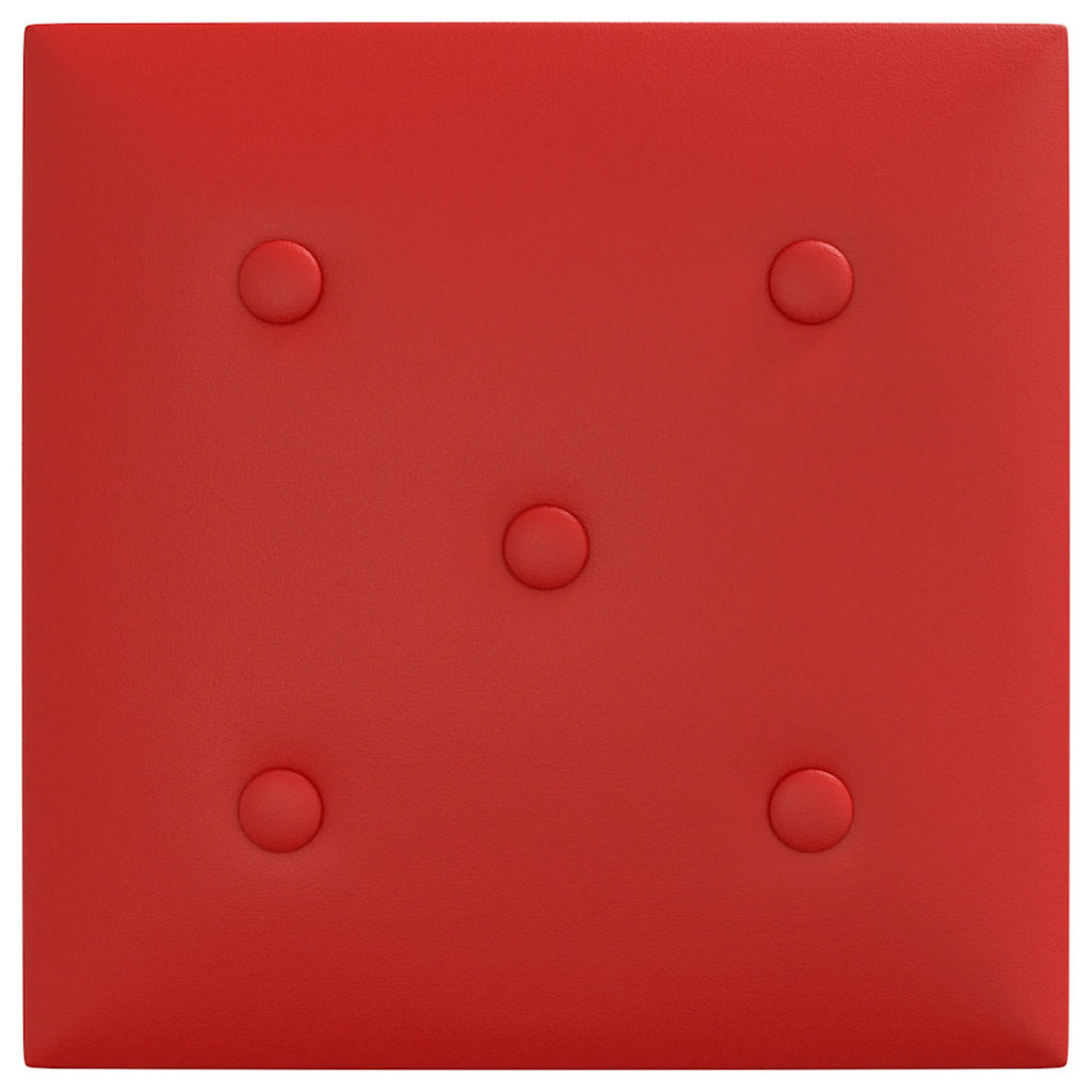 Pannelli Murali 12 pz Rosso Vino 30x30 cm Similpelle 1,08 m² 343979