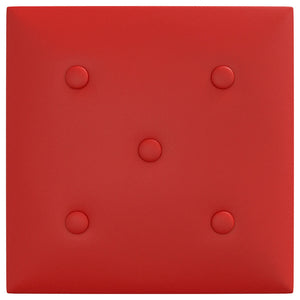 Pannelli Murali 12 pz Rosso Vino 30x30 cm Similpelle 1,08 m² 343979