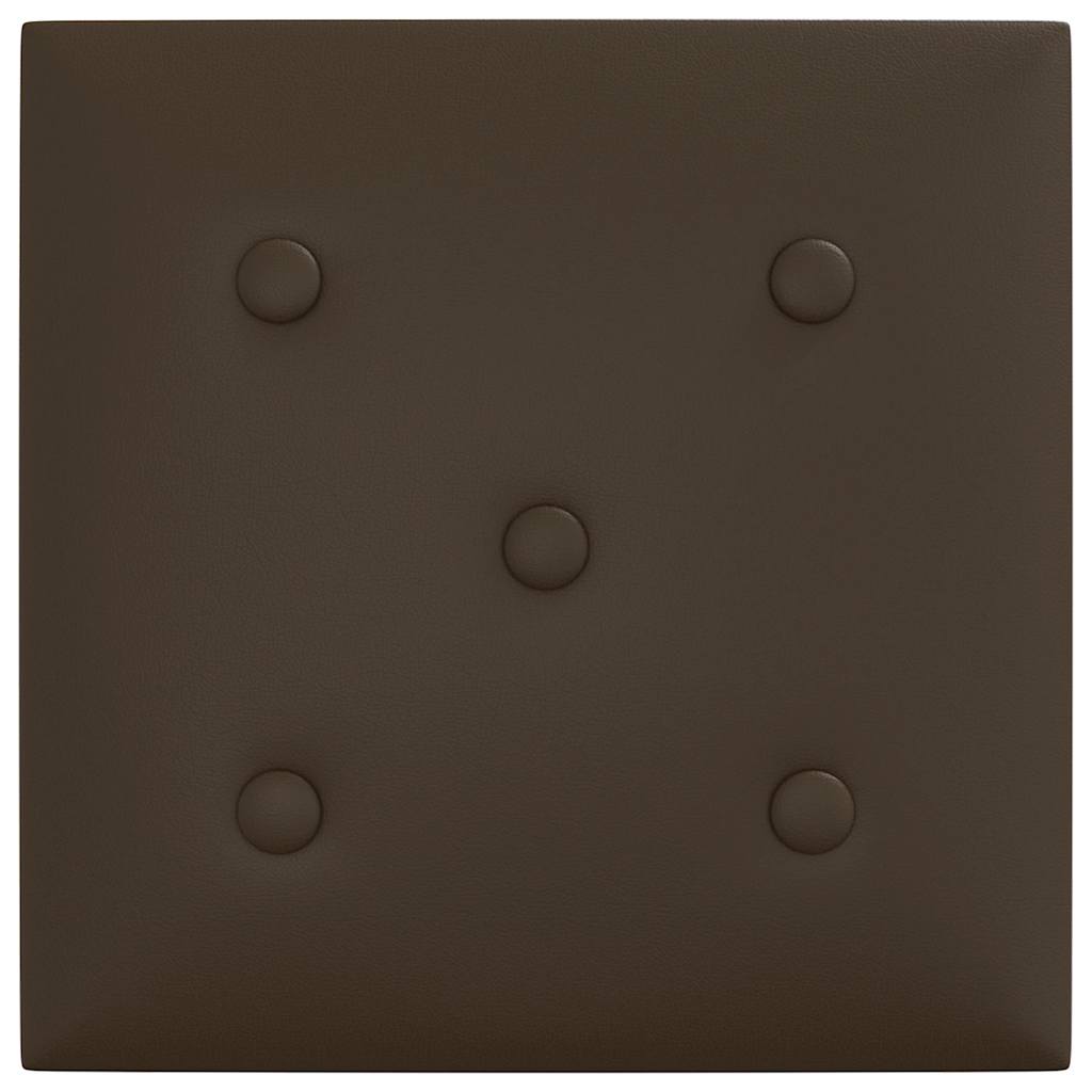 Pannelli Murali 12 pz Marroni 30x30 cm Similpelle 1,08 mÂ² cod mxl 25669