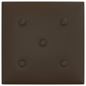 Pannelli Murali 12 pz Marroni 30x30 cm Similpelle 1,08 mÂ² cod mxl 25669