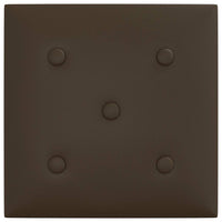 Pannelli Murali 12 pz Marroni 30x30 cm Similpelle 1,08 m² 343980