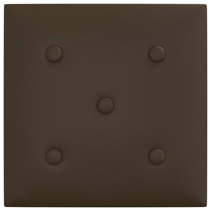 Pannelli Murali 12 pz Marroni 30x30 cm Similpelle 1,08 m² 343980