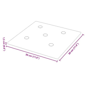 Pannelli Murali 12 pz Marroni 30x30 cm Similpelle 1,08 m² 343980