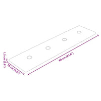 Pannelli Murali 12 pz Rossi 60x15 cm Similpelle 1,08 m² 343983