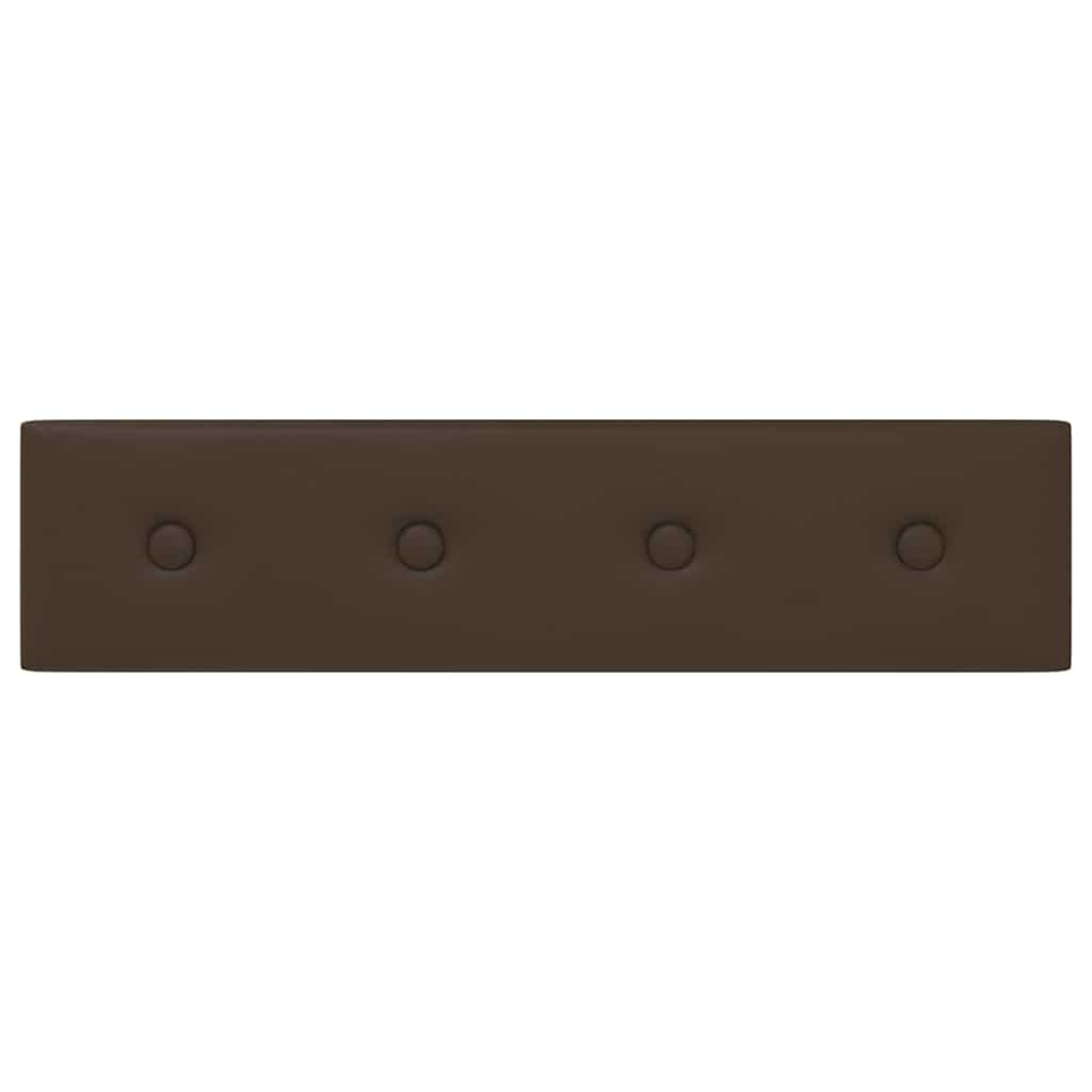 Pannelli Murali 12 pz Marrone 60x15 cm Similpelle 1,08 mÂ²
