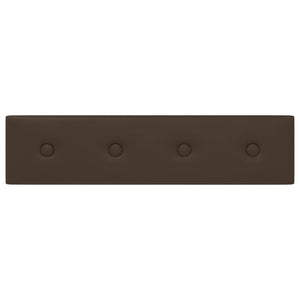 Pannelli Murali 12 pz Marrone 60x15 cm Similpelle 1,08 m² 343987