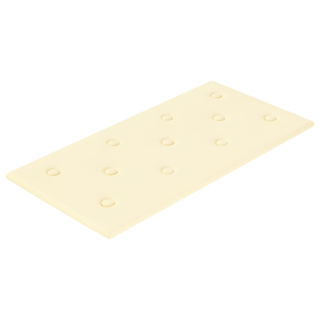 Pannelli Murali 12 pz Crema 60x30 cm Similpelle 2,16 m² 343989