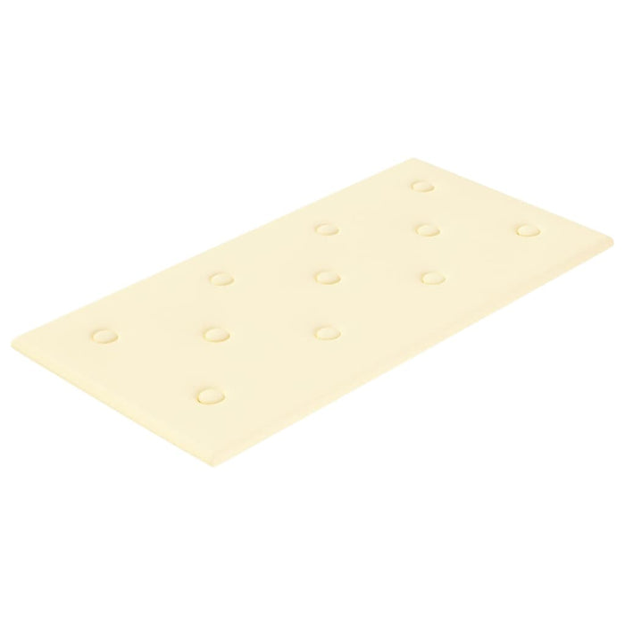 Pannelli Murali 12 pz Crema 60x30 cm Similpelle 2,16 m² 343989