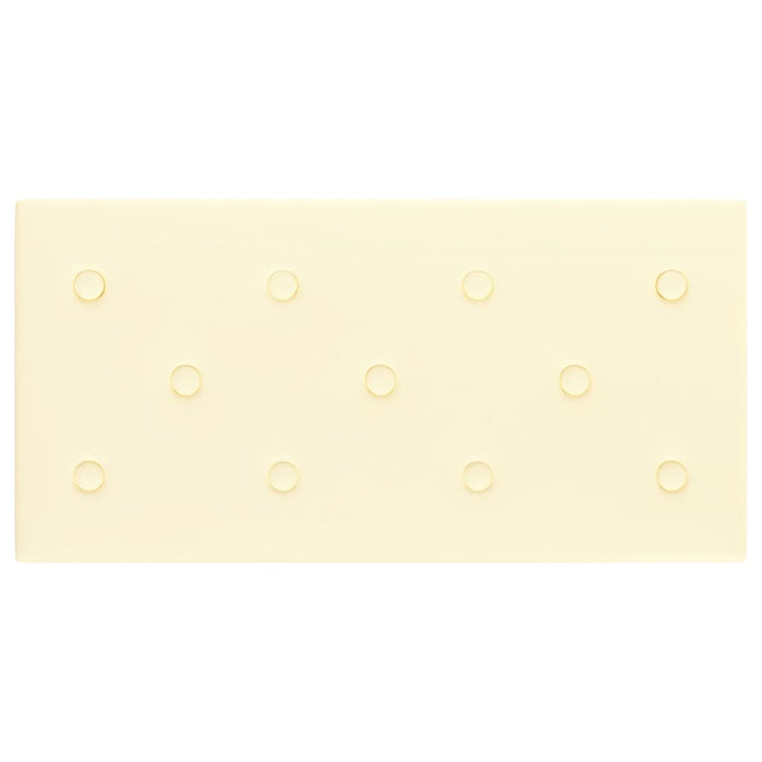 Pannelli Murali 12 pz Crema 60x30 cm Similpelle 2,16 m² 343989