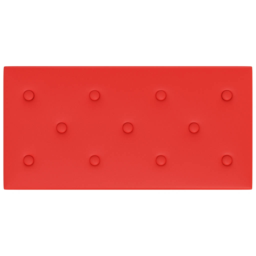 Pannelli Murali 12 pz Rossi 60x30 cm Similpelle 2,16 mÂ²