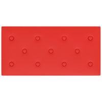 Pannelli Murali 12 pz Rossi 60x30 cm Similpelle 2,16 mÂ²