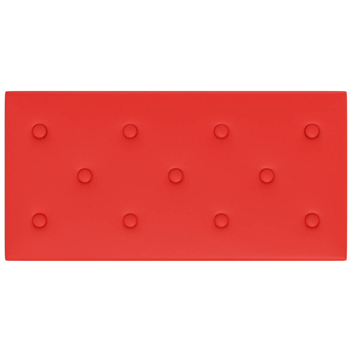 Pannelli Murali 12 pz Rossi 60x30 cm Similpelle 2,16 mÂ²