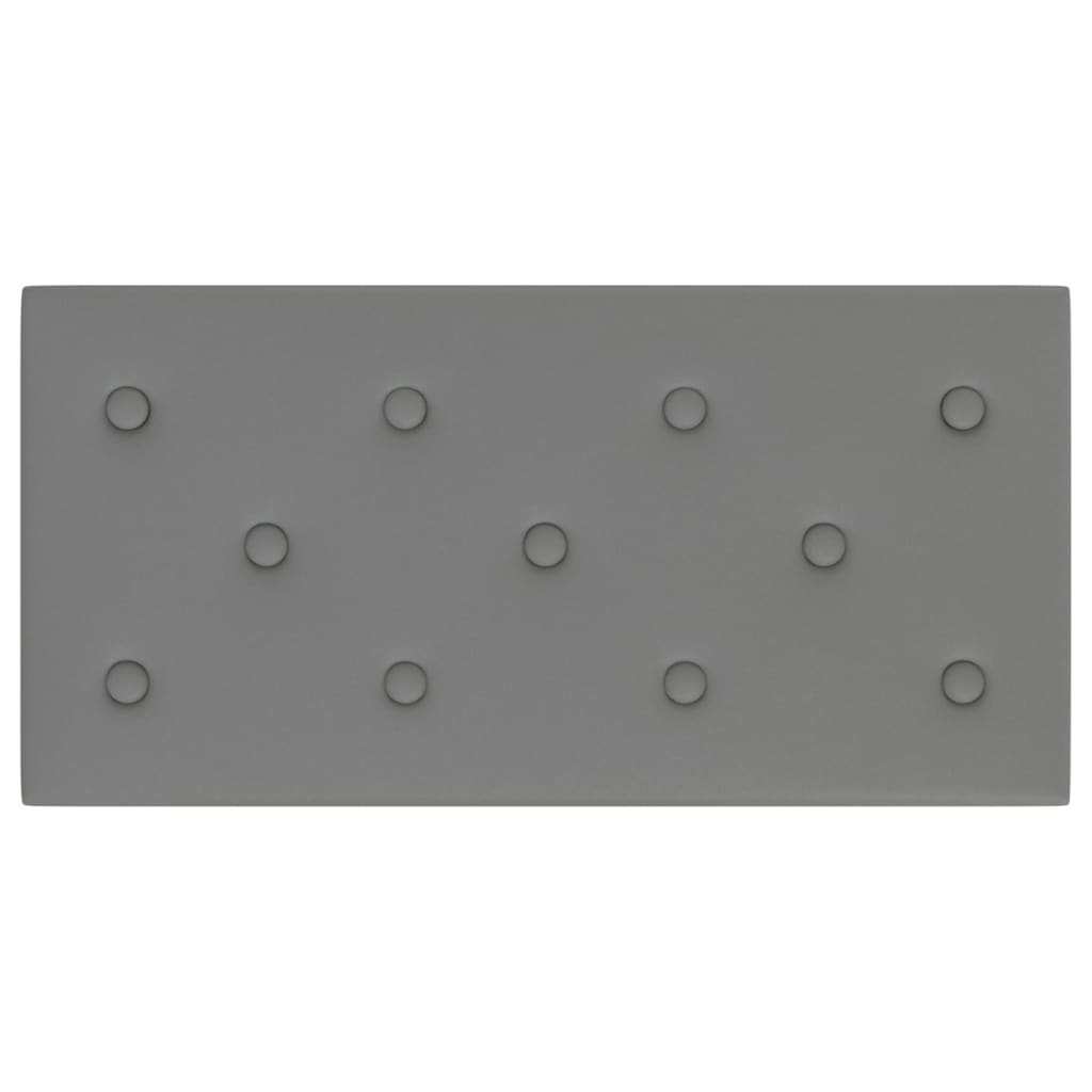 Pannelli Murali 12 pz Grigi 60x30 cm Similpelle 2,16 m² 343991