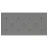 Pannelli Murali 12 pz Grigi 60x30 cm Similpelle 2,16 m² 343991
