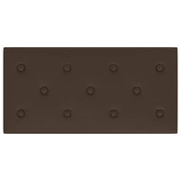 Pannelli Murali 12 pz Marroni 60x30 cm Similpelle 2,16 mÂ²