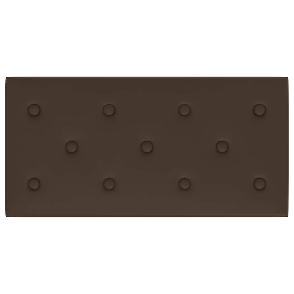 Pannelli Murali 12 pz Marroni 60x30 cm Similpelle 2,16 m² 343994