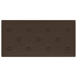Pannelli Murali 12 pz Marroni 60x30 cm Similpelle 2,16 m² 343994