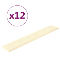 Pannelli Murali 12 pz Crema 90x15 cm in Similpelle 1,62 mÂ² cod mxl 27316