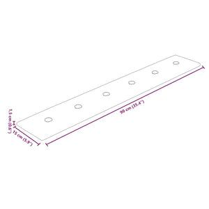 Pannelli Murali 12 pz Crema 90x15 cm in Similpelle 1,62 mÂ² cod mxl 27316