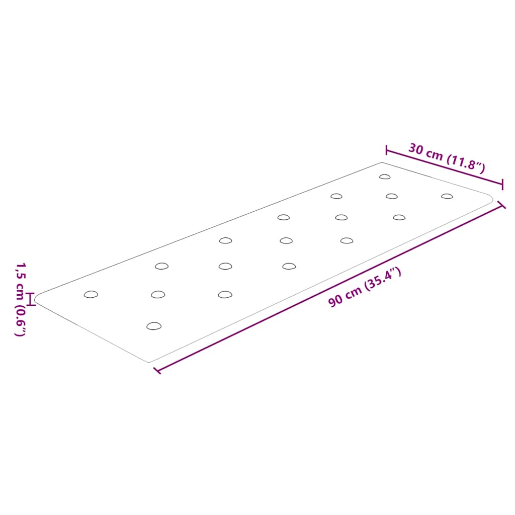 Pannelli Murali 12 pz Crema 90x30 cm in Similpelle 3,24 m² 344003