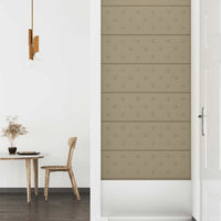 Pannelli Murali 12 pz Cappuccino 90x30 cm in Similpelle 3,24 mÂ²