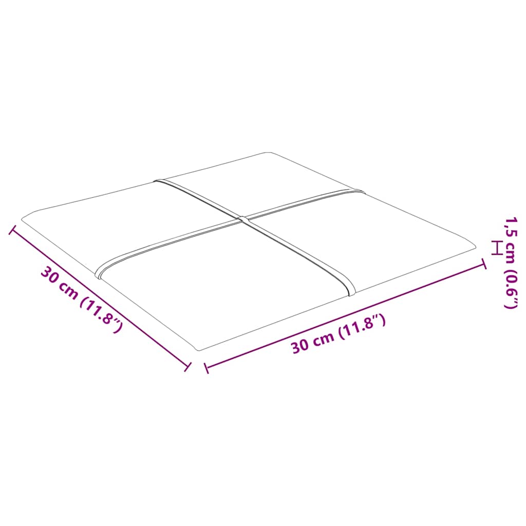 Pannelli Murali 12 pz Neri 30x30 cm in Tessuto 1,08 m² 344038