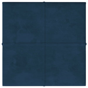 Pannelli Murali 12 pz Blu 30x30 cm in Velluto 1,08 m² 344041