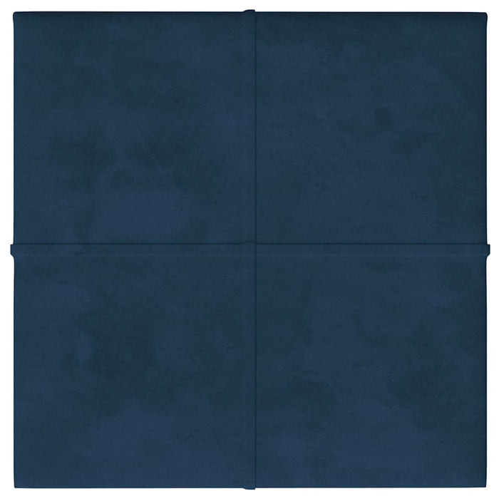 Pannelli Murali 12 pz Blu 30x30 cm in Velluto 1,08 m² 344041