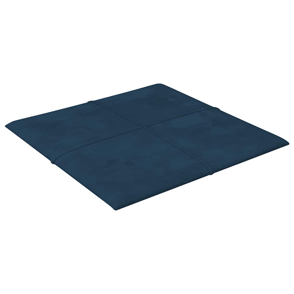Pannelli Murali 12 pz Blu 30x30 cm in Velluto 1,08 m² 344041
