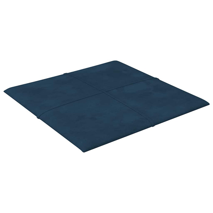 Pannelli Murali 12 pz Blu 30x30 cm in Velluto 1,08 m² 344041