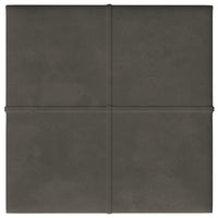 Pannelli Murali 12 pz Grigio Scuro 30x30 cm in Velluto 1,08 m² 344043