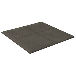 Pannelli Murali 12 pz Grigio Scuro 30x30 cm in Velluto 1,08 m² 344043