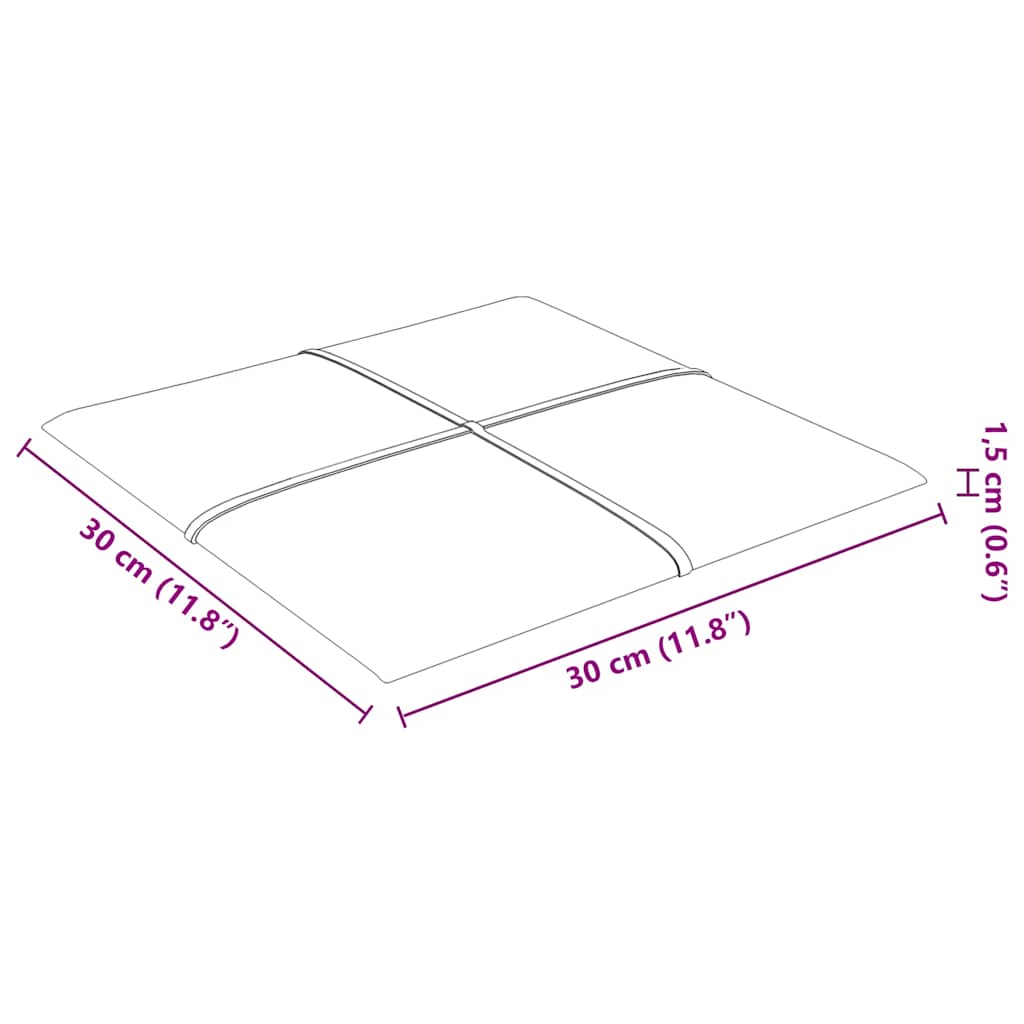 Pannelli Murali 12 pz Grigio Scuro 30x30 cm in Velluto 1,08 m² 344043