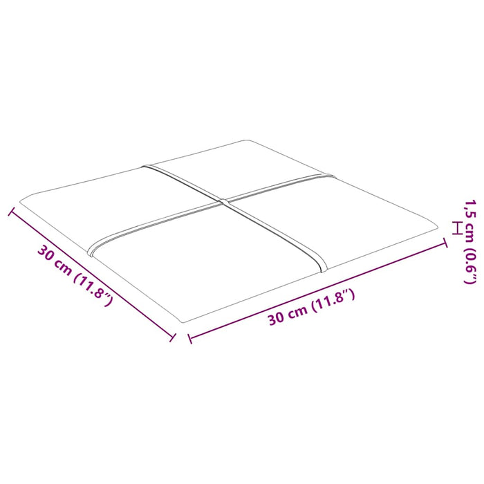 Pannelli Murali 12 pz Grigio Scuro 30x30 cm in Velluto 1,08 m² 344043