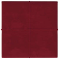 Pannelli Murali 12 pz Rosso Vino 60x15 cm Velluto 1,08 mÂ² cod mxl 23444