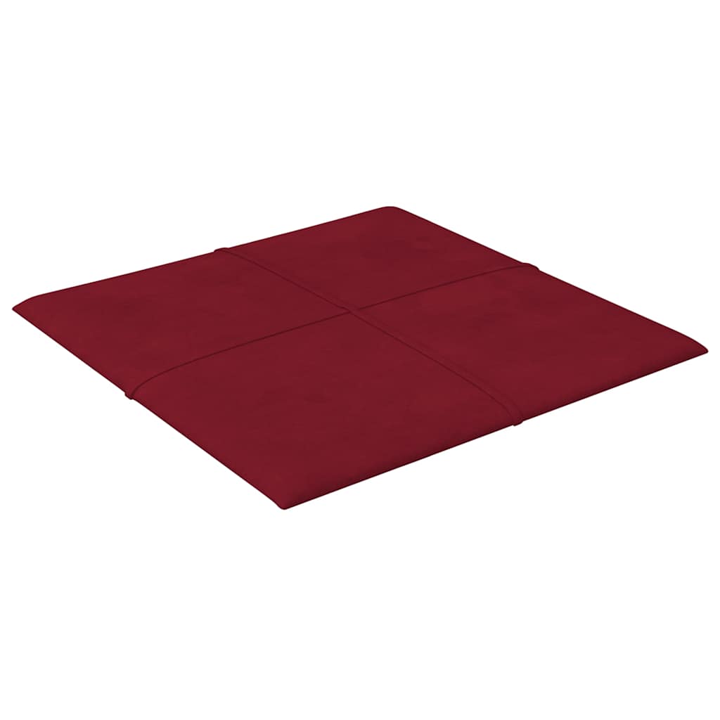 Pannelli Murali 12 pz Rosso Vino 60x15 cm Velluto 1,08 mÂ² cod mxl 23444
